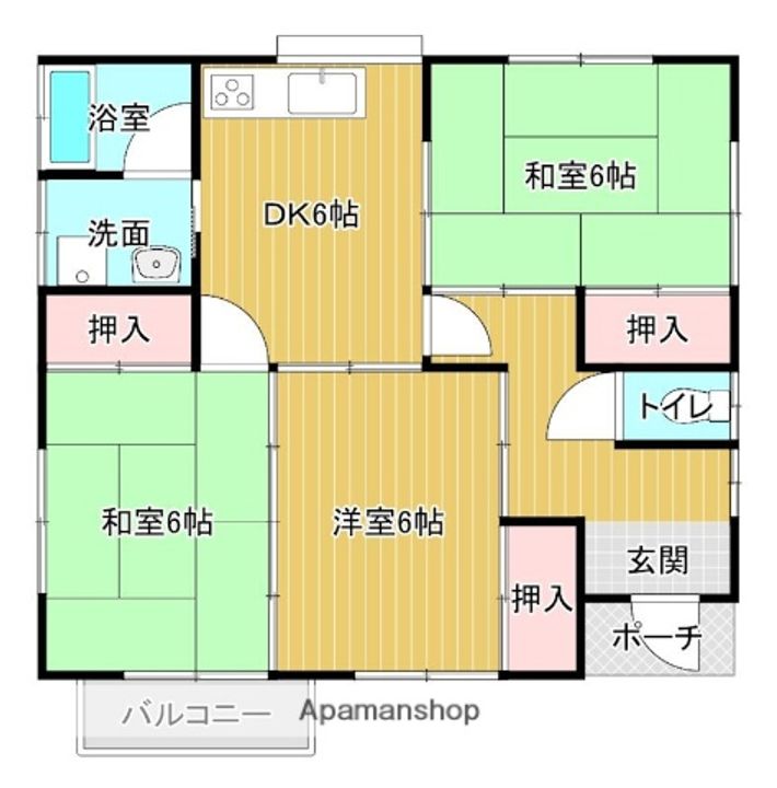 愛媛県松山市北井門3丁目(一戸建)の賃貸物件の間取り