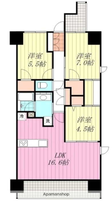 レーベン御宝アルビオ・タワーの間取り