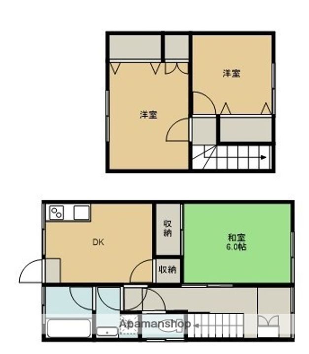 愛媛県西条市大町(一戸建)の賃貸物件の間取り