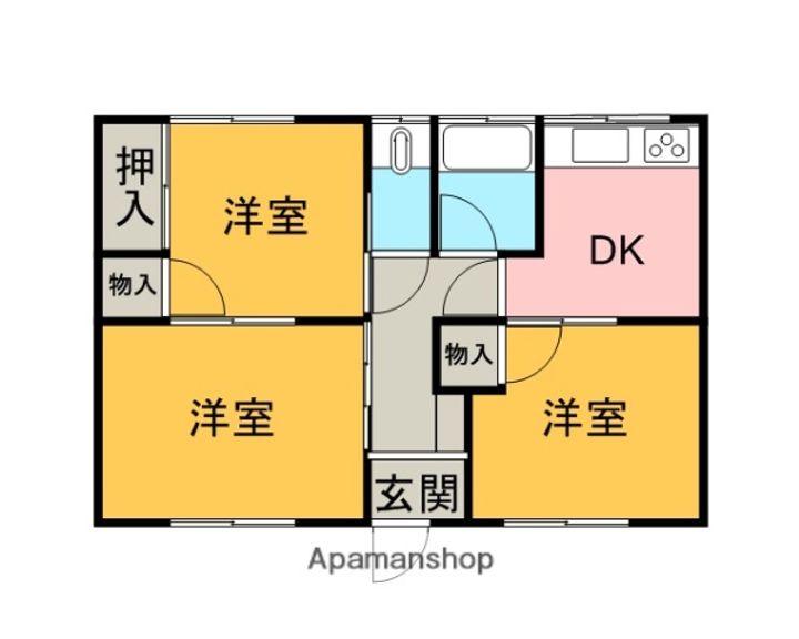 愛媛県西条市古川甲(一戸建)の賃貸物件の間取り