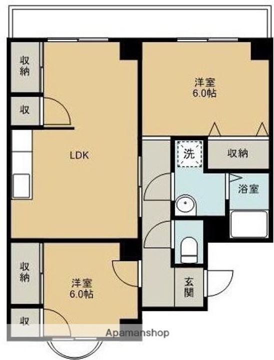 中山マンションの間取り
