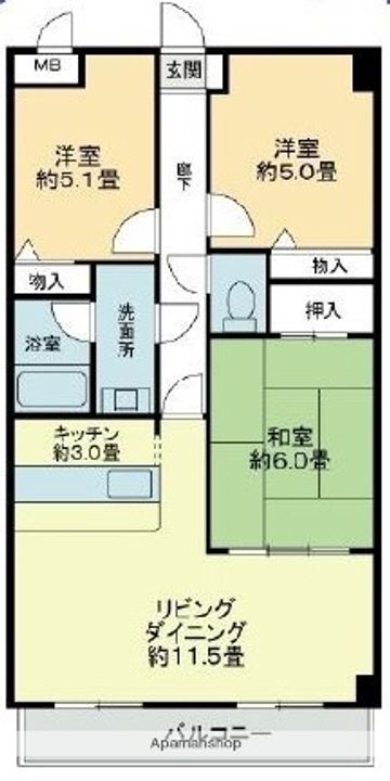 スカール西条の間取り