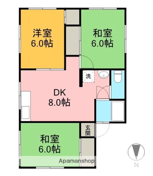 文野ハイツの間取り