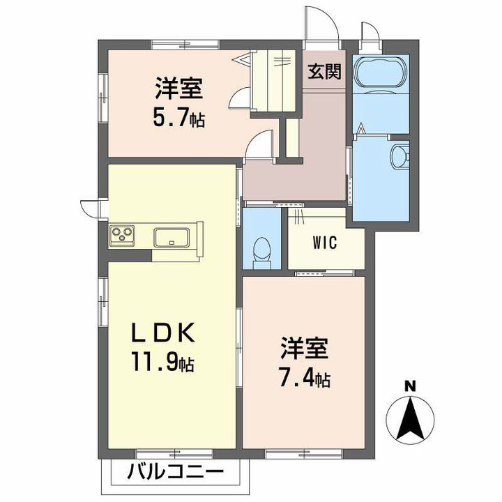 メゾンSOWACA A棟の間取り
