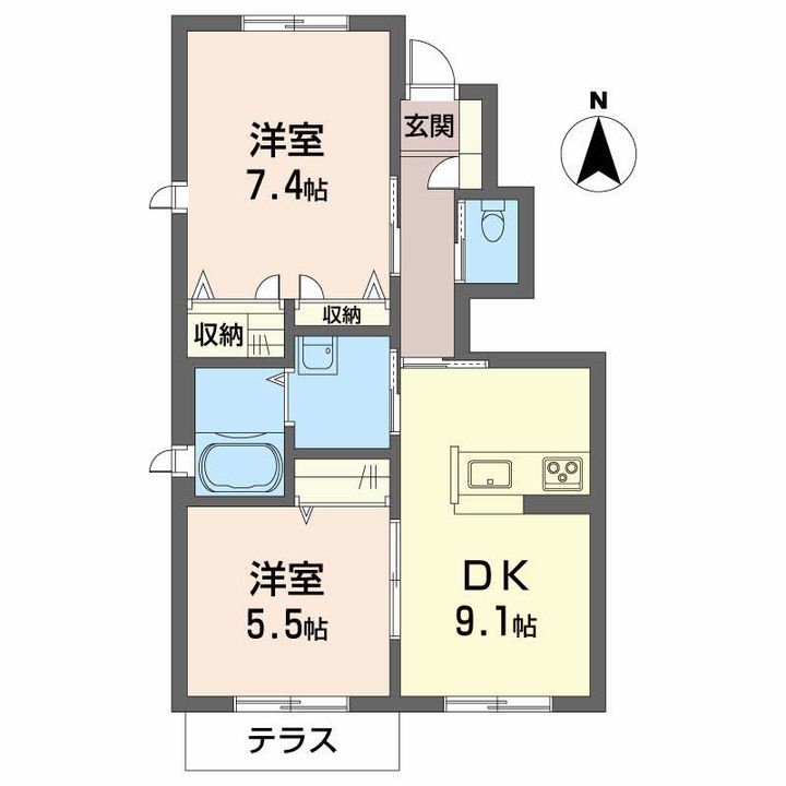 メゾンSOWACA B棟の間取り