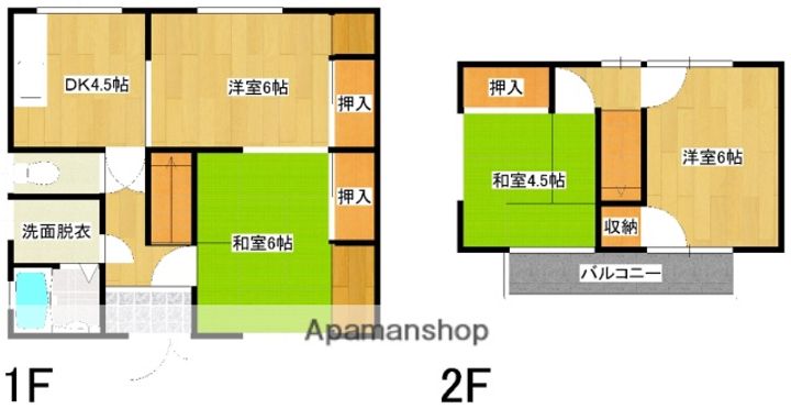 愛媛県大洲市徳森(一戸建)の賃貸物件戸建ての間取り