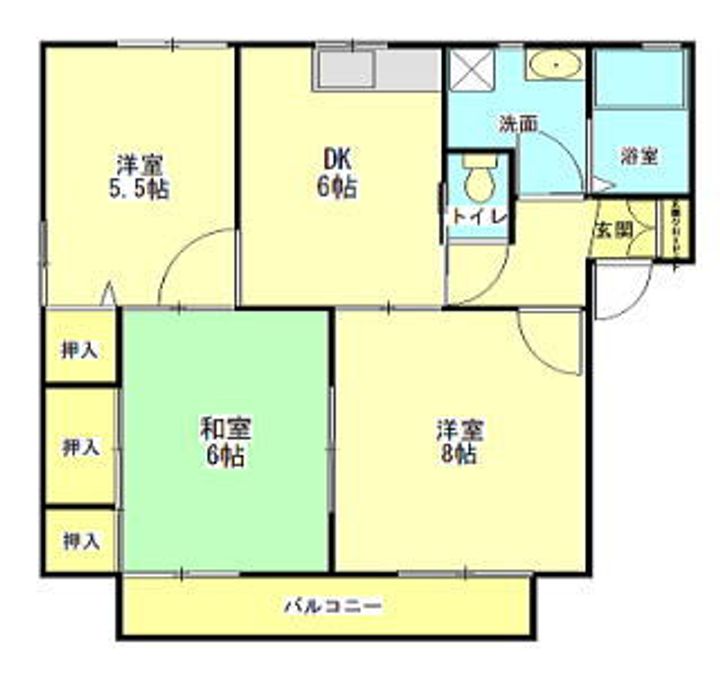 グランパル三の丸201の間取り
