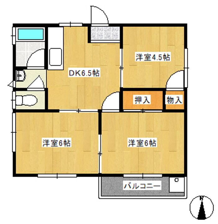 メゾンエステル201の間取り