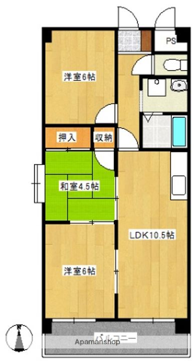 宇和マンション第2231の間取り