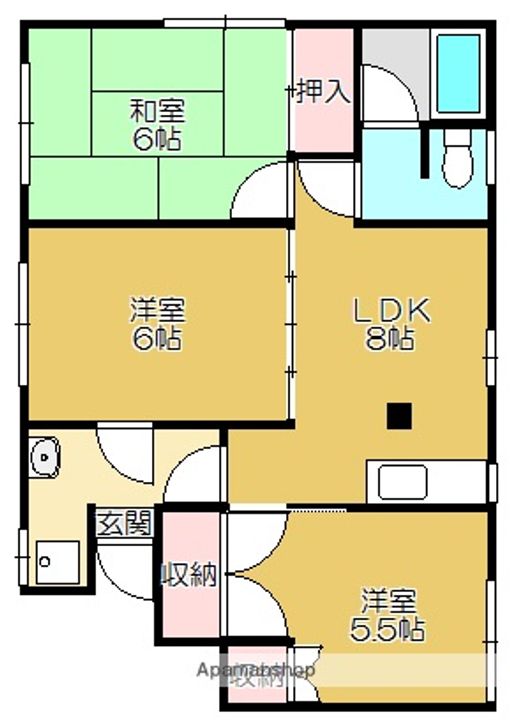 ハウスT2の間取り
