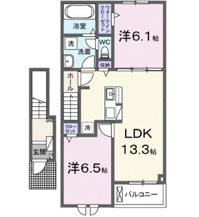 ウェルリッチ柿原 Ⅱの間取り