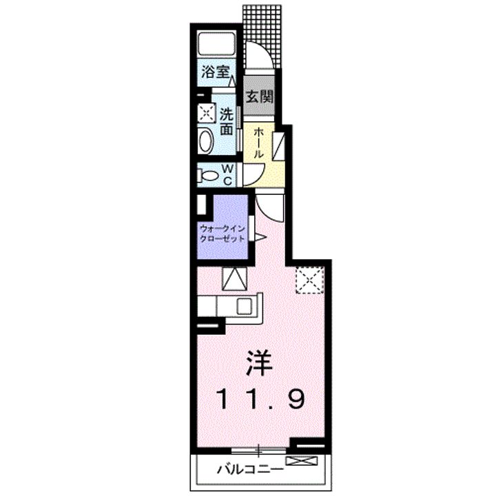 パサージュ南斎院105の間取り