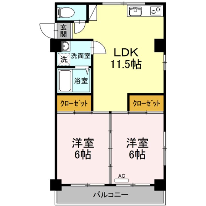 ドールハウス雄郡201の間取り