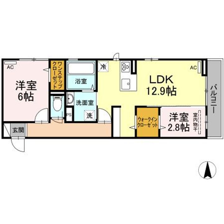 プレジデント持田 A棟の間取り