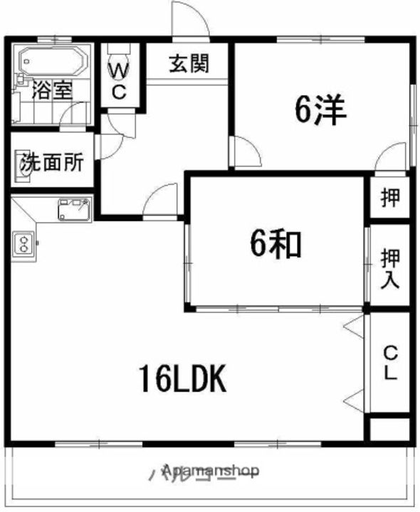 ハイツ南国305の間取り