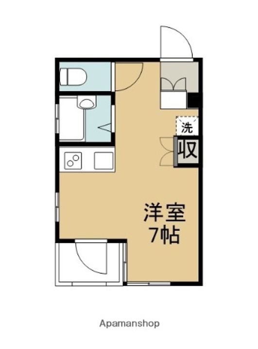 高知県高知市南はりまや町2丁目の賃貸マンション201の間取り