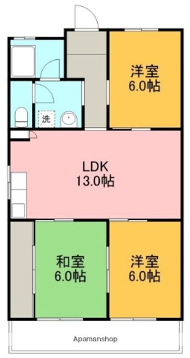 美誠マンション4-Cの間取り