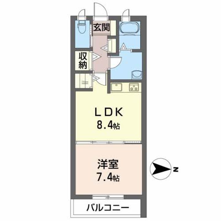 高知県高知市鵜来巣の賃貸アパートの間取り