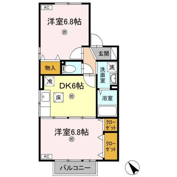 フルーレコートの間取り