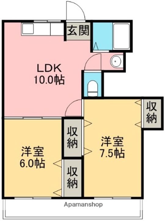 小坂ハイツ201の間取り