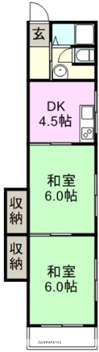 コーポ東久402の間取り