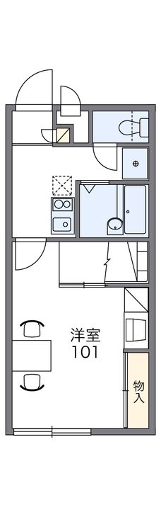 レオパレスエクレール福井110の間取り
