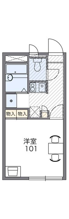 レオパレスポラリス エクレール201の間取り
