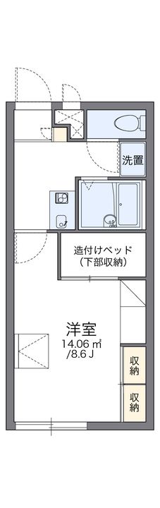レオパレス十津102の間取り