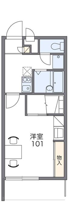 レオパレスアデッソⅠ307の間取り
