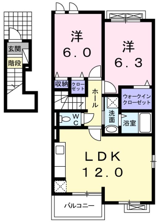 クリスタル Ⅱの間取り