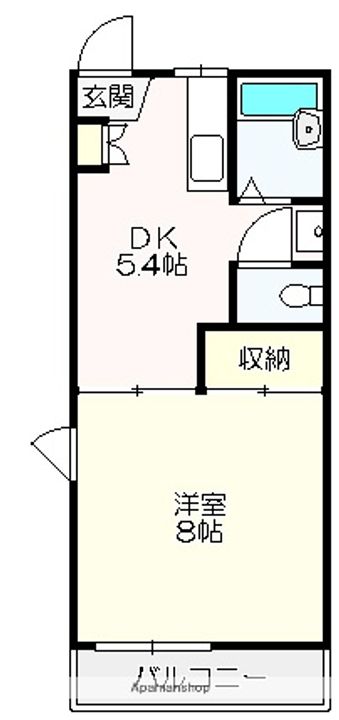 グリーンハイツ北浦201の間取り