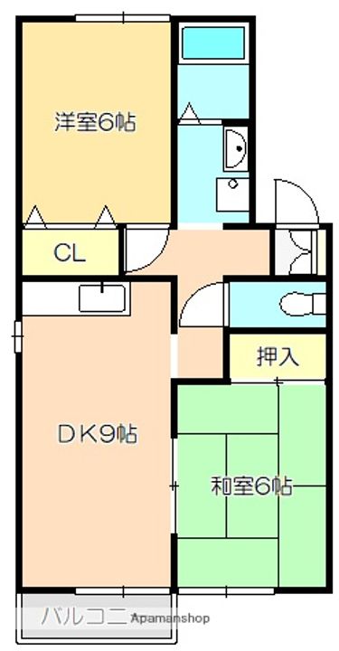コーポ常福A 202の間取り