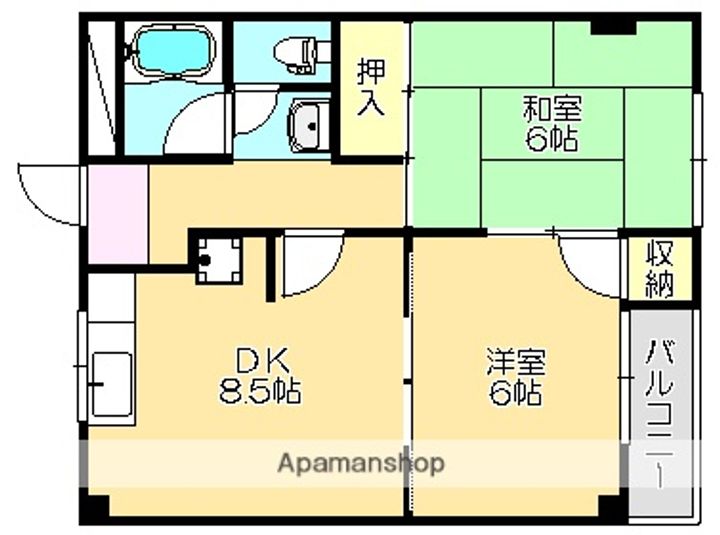 ルミネハイツB棟302の間取り