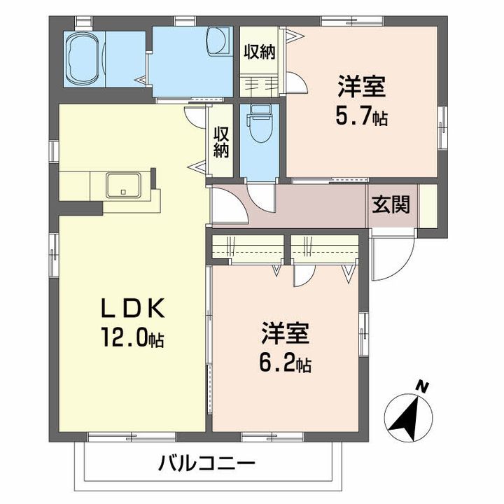 メゾンボヌールⅡ D棟の間取り