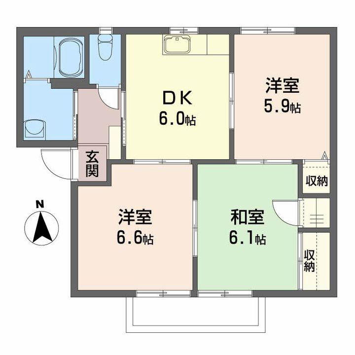 ヴェルディハイツ C棟の間取り