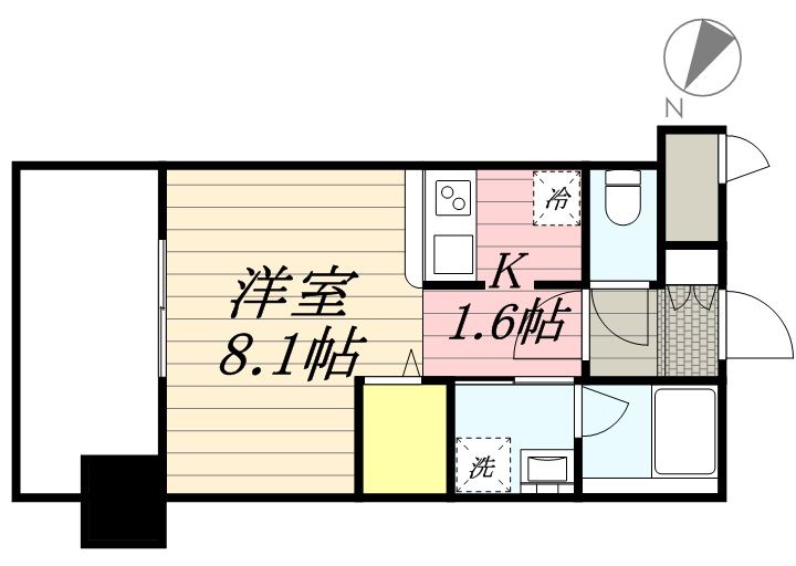 福岡県福岡市博多区住吉2丁目の賃貸マンションの間取り