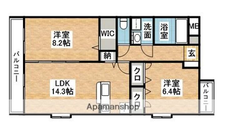 モンテアンビシオン101の間取り