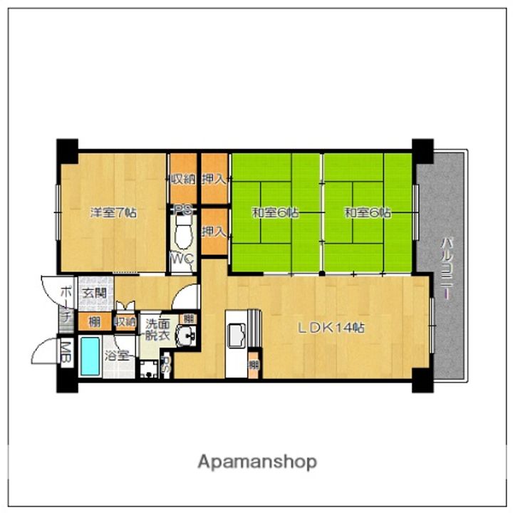 ローリエ春日の間取り