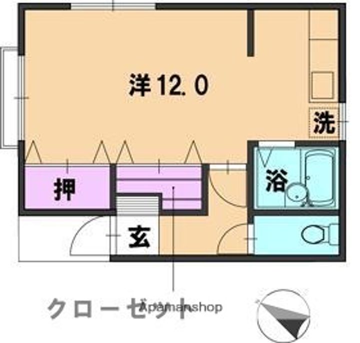 福岡県春日市須玖南2丁目の賃貸アパートの間取り