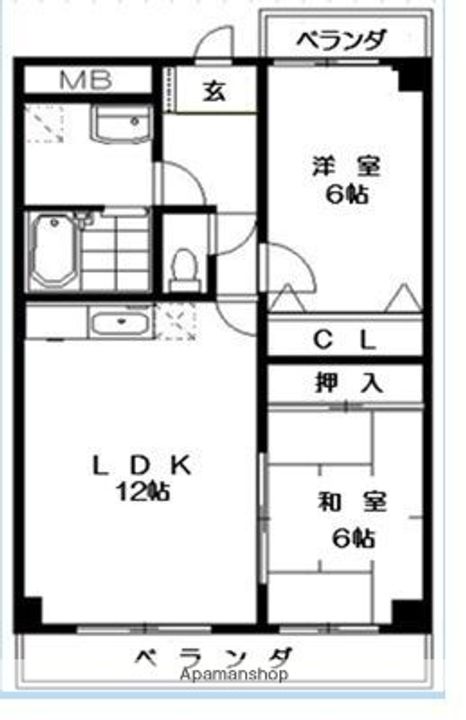 福岡県太宰府市朱雀4丁目の賃貸マンションの間取り