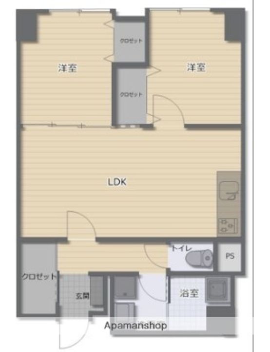 福岡県福岡市博多区諸岡3丁目の賃貸マンションの間取り