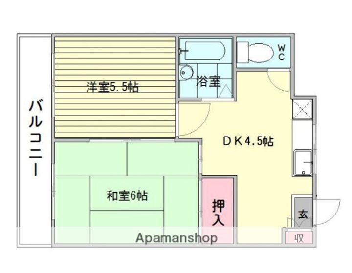 シック白木原の間取り