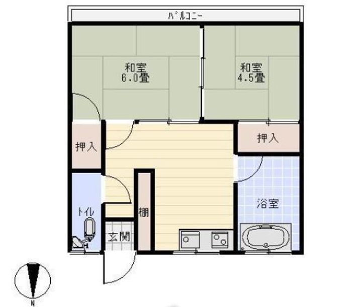 錦城荘の間取り
