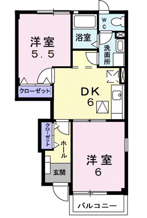 フルールⅢAの間取り