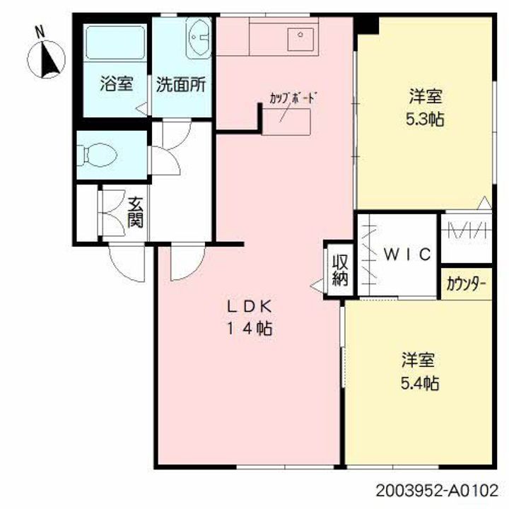 アルブル510 A棟の間取り