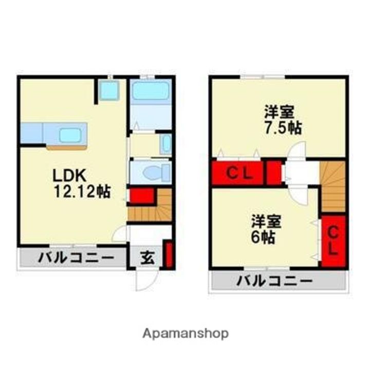 ブランキューブD棟の間取り