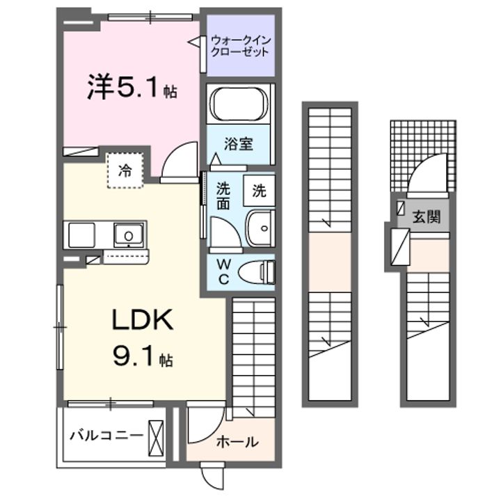 ミロワール・Sの間取り