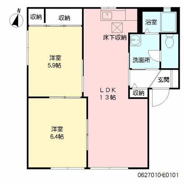 エポックサンハイム E棟の間取り