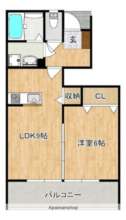 福岡県朝倉郡筑前町依井の賃貸アパートの間取り