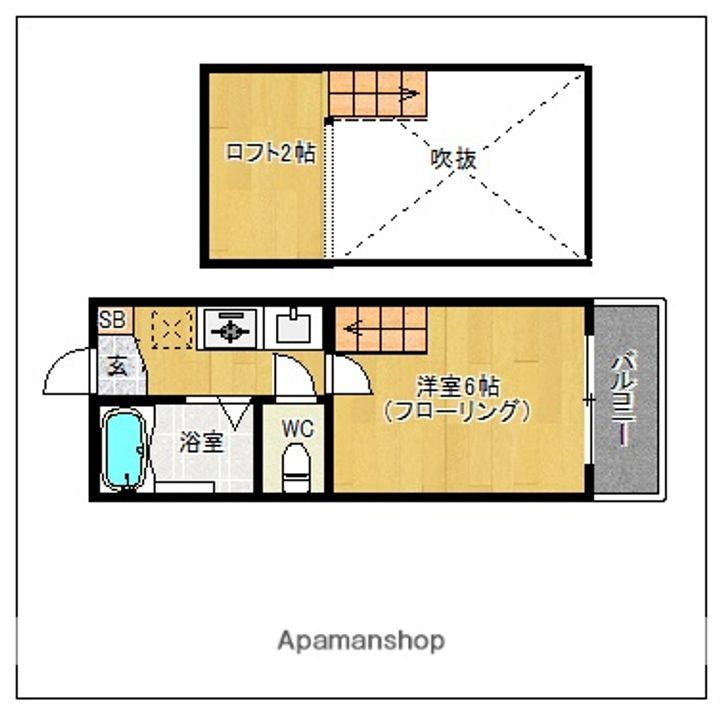 ピュア唐原弐番館の間取り